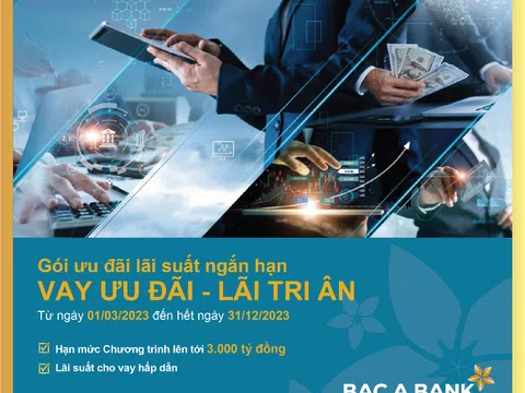 “Vay ưu đãi – Lãi tri ân” cùng Bac A Bank