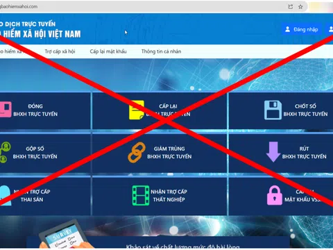 Cảnh báo trang web giả mạo Cổng dịch vụ công ngành Bảo hiểm xã hội Việt Nam