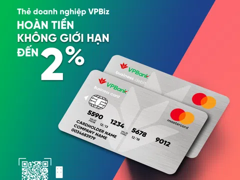 VPBank tung ưu đãi hoàn tiền hấp dẫn từ bộ đôi thẻ doanh nghiệp